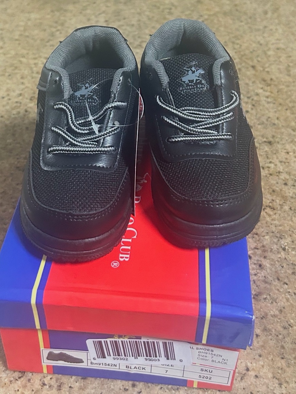 Beverly Hills Polo Club Kids Black Mesh Athletic Sneakers